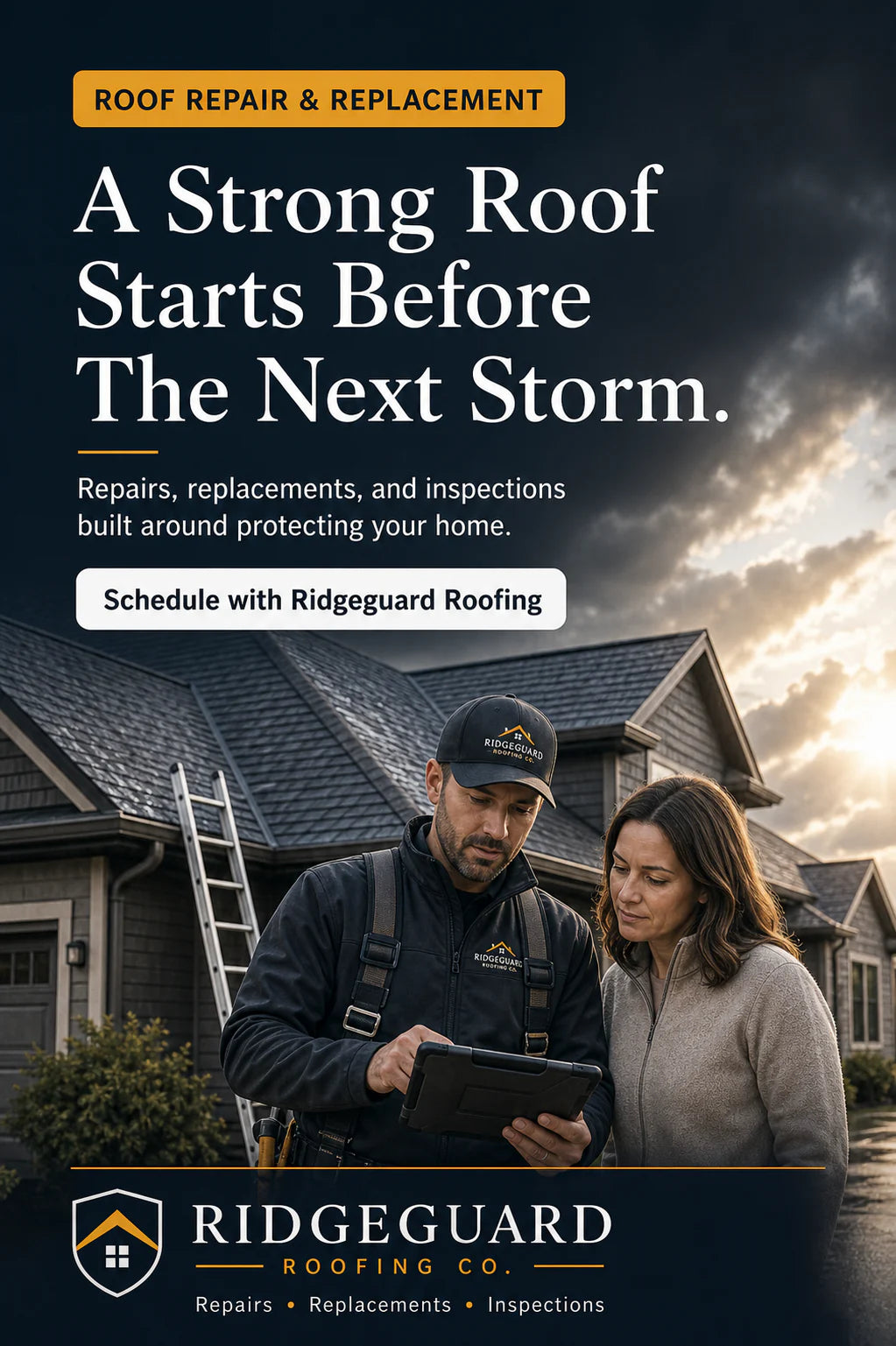 Ridgeguard Roofing contractor static ad